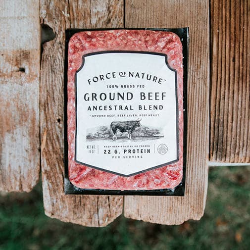 Force of Nature Ground Beef Ancestral Blend, 16 oz