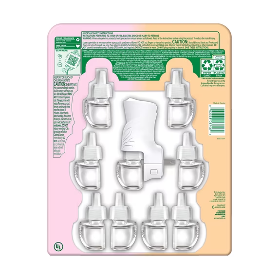 Airwick Scented Oils, 1 Plug-in + 9 Refills, Variety Pack, Assorted Scents
