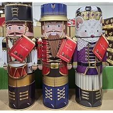 Character Tin Silvercrane Nutcrackers Holiday Gift Tins with Chocolate Truffles 12.3oz