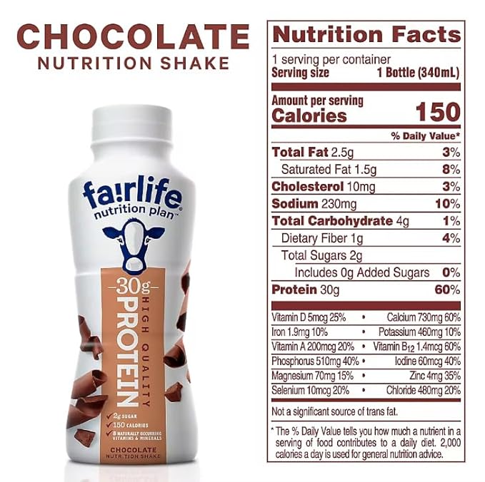 Fairlife Protein Shake Chocolate 18 ct, 11.5 oz