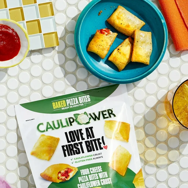 Caulipower Cauliflower Love at First Bite! Gluten-Free Four Cheese Pizza Bites, Frozen, 7.5 oz