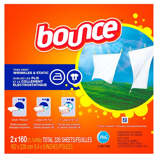 Bounce Fabric Softener Sheets Outdoor Fresh, 320 Count
