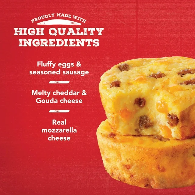 Jimmy Dean Sausage Three Cheese Egg Bites, 4 oz, 2 Count (Frozen) (3.7) 3.7 stars out of 39 reviews 39 reviews