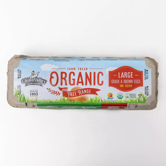 Chino Valley Organic Large Brown Grade A Eggs, 1 Dozen