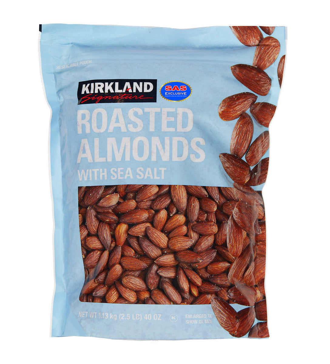 Kirkland Signature Roasted Almonds, Sea Salt, 2.5 lbs