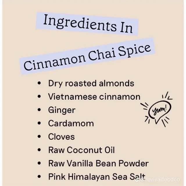 Cinnamon Chai Spice Craft Almond Butter