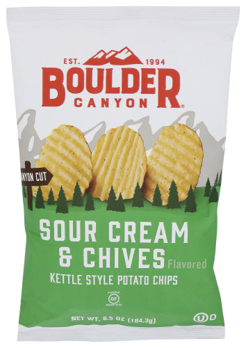 Boulder Canyon Sour Cream & Chives Kettle Style Potato Chips, 6.5 oz