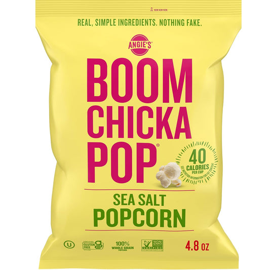 Angie's BOOMCHICKAPOP Sea Salt Popcorn, 4.8 oz