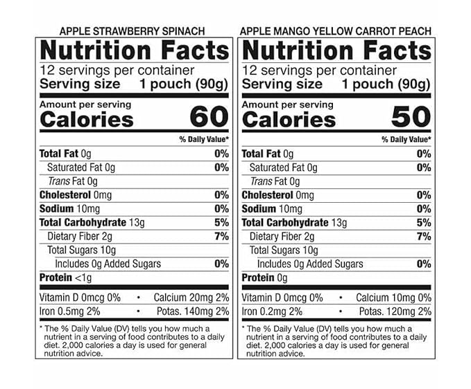 Kirkland Signature Organic Fruit and Vegetable Pouches Variety Pack 24 ct, 3.17 oz