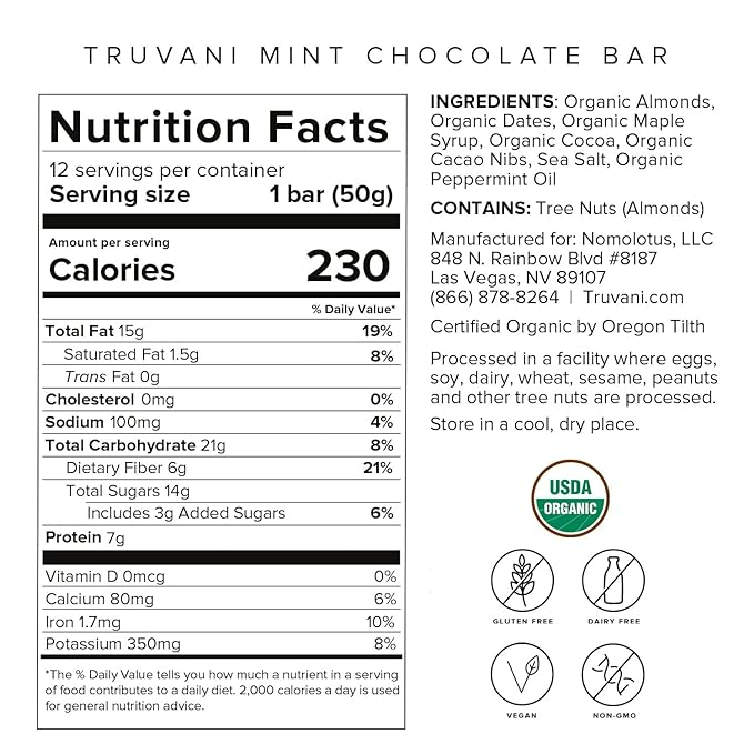 Truvani, The Only Bar (Mint Chocolate) - 1 Bar