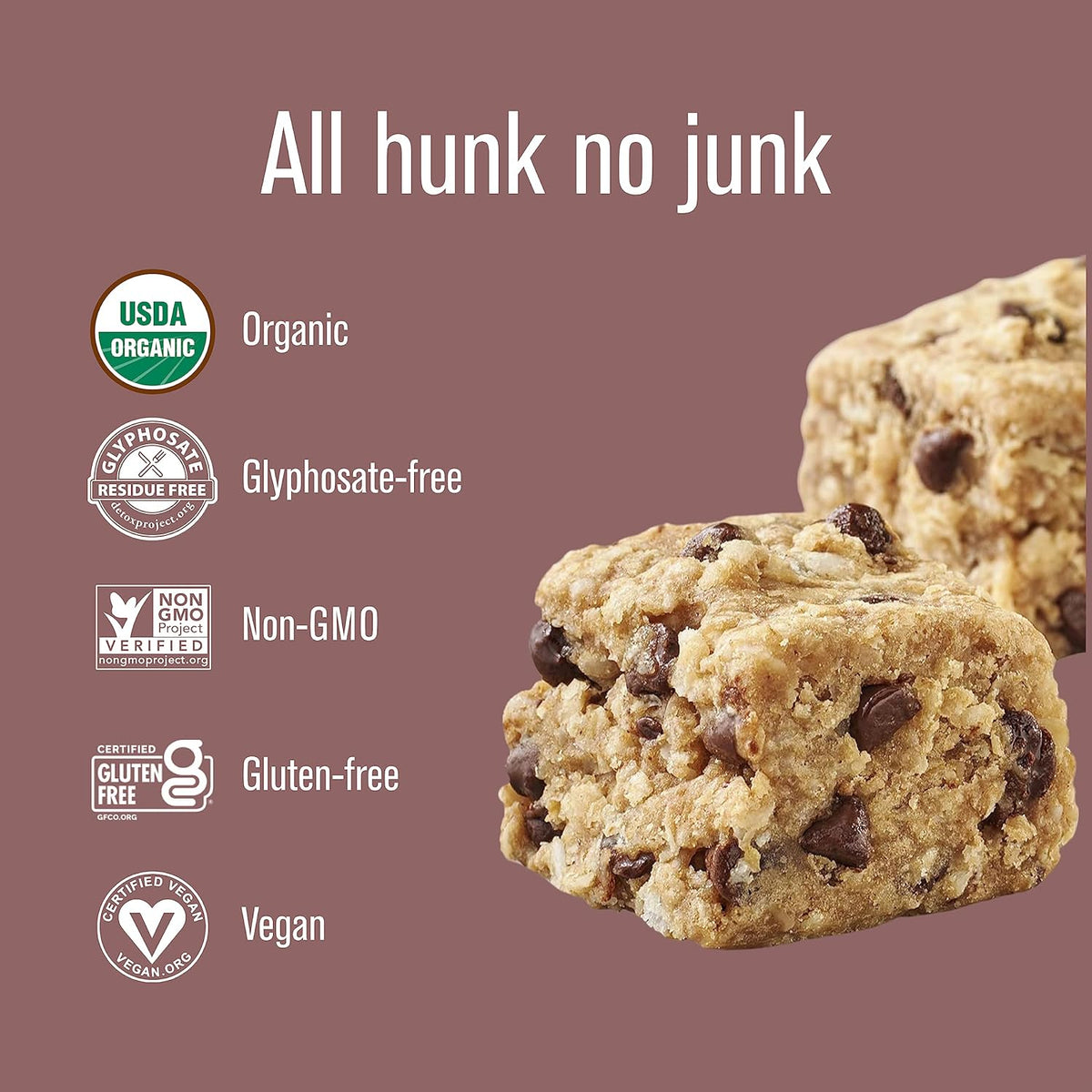 Heavenly Hunks Organic Oatmeal Dark Chocolate Cookies, 22 oz
