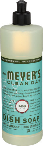 Mrs. Meyer's Clean Day Basil Scent Liquid Dish Soap, 16 oz