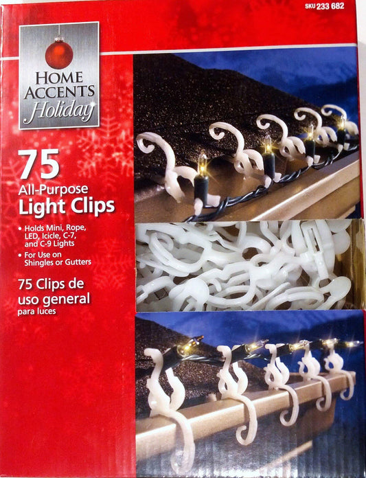 Home Accents Holiday All-Purpose Light Clips Universal 75 pack