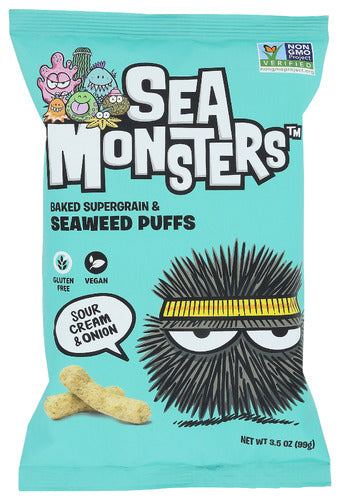 Sea Monsters - Seaweed Puff Sour Cream & Onion - 3.5 oz bag