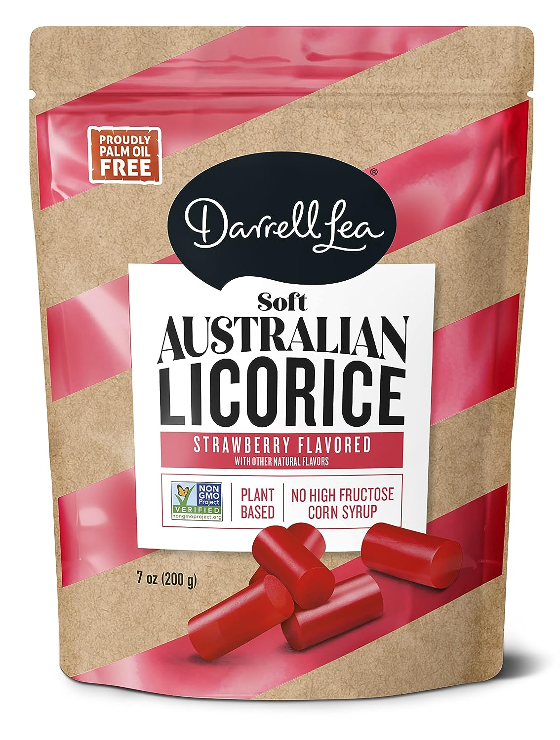 Darrell Lea Soft Strawberry Flavor Australian Licorice 7oz