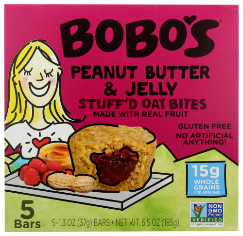 Bobo's Oat Bites Peanut Butter & Jelly 5ct 6.5oz