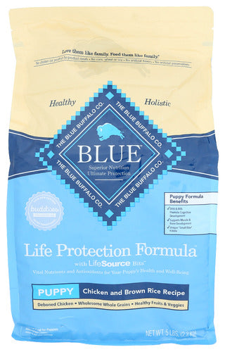 Blue Buffalo Life Protection Formula Natural Puppy Dry Dog Food with Chicken and Brown Rice, 5 lbs