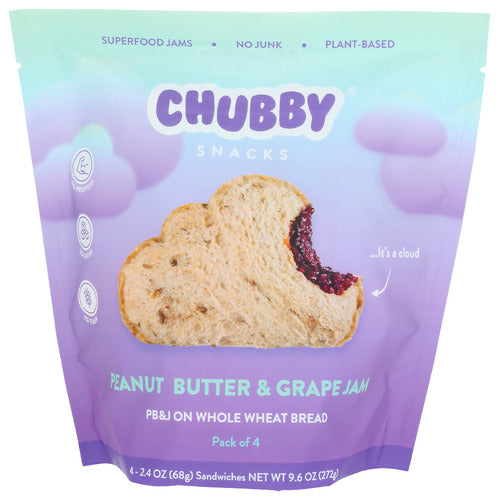 Chubby Snacks Peanut Butter & Grape Sandwhich 9.6oz