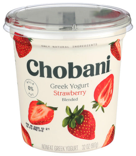 Chobani Strawberry Non-Fat Greek Yogurt 32 FO