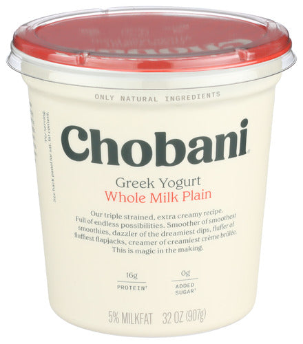 Chobani® Greek Yogurt Nonfat 55% Whole Milk Plain, 32 oz