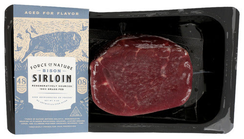 Force of Nature Bison Grass-fed Sirloin, 8 oz