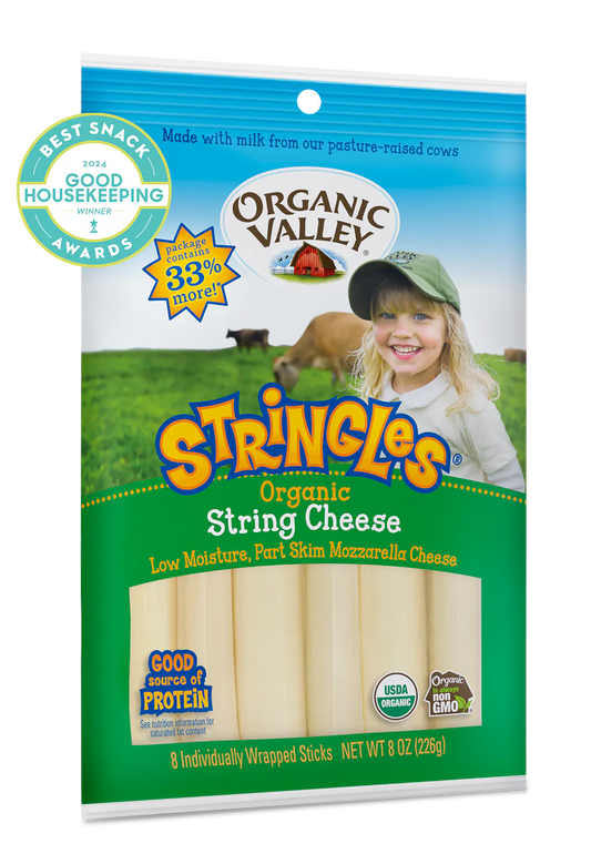 Organic Valley Mozzarella Stringles, 1 oz sticks