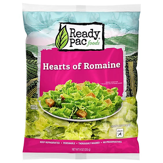 Ready Pac Bistro Hearts of Romaine Salad Bag, 9 oz