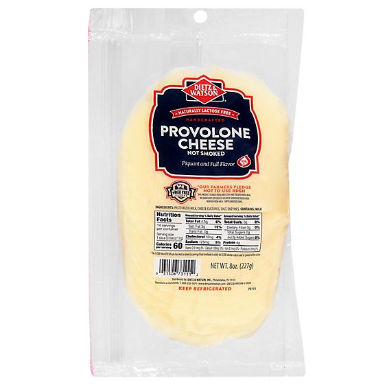 Dietz & Watson Cheese Sliced Provolone - 8 Oz