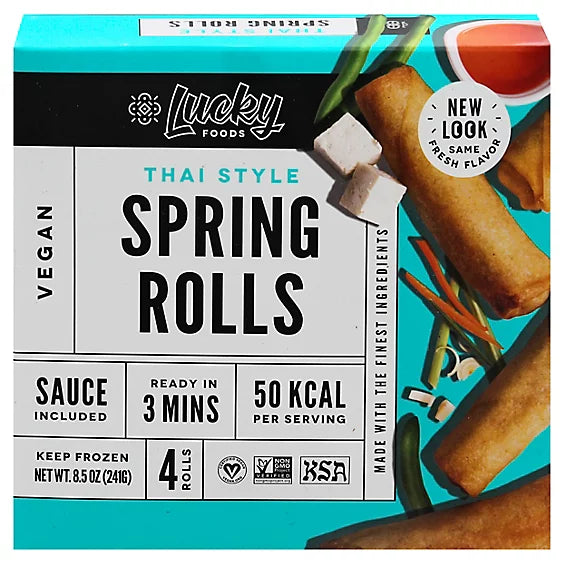 Lucky Thai Style Spring Rolls - 8.5 Oz