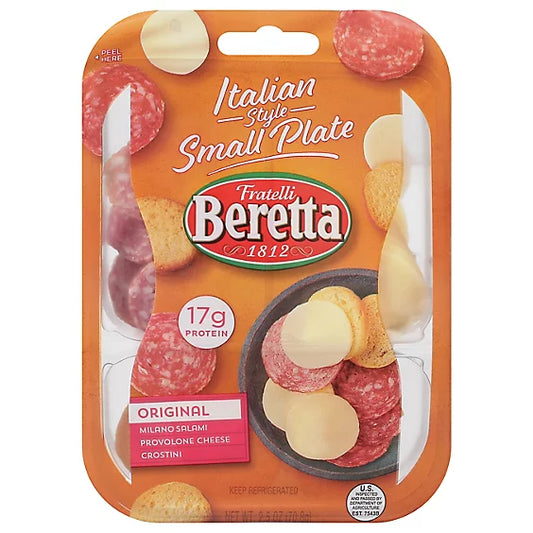 Fratelli Beretta Italian-Plate Milano Salami Provolone Crostinis