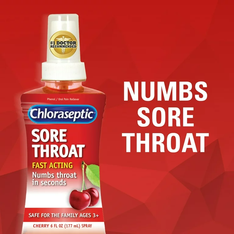 Chloraseptic Sore Throat Spray, Cherry Flavor, 6 fl oz