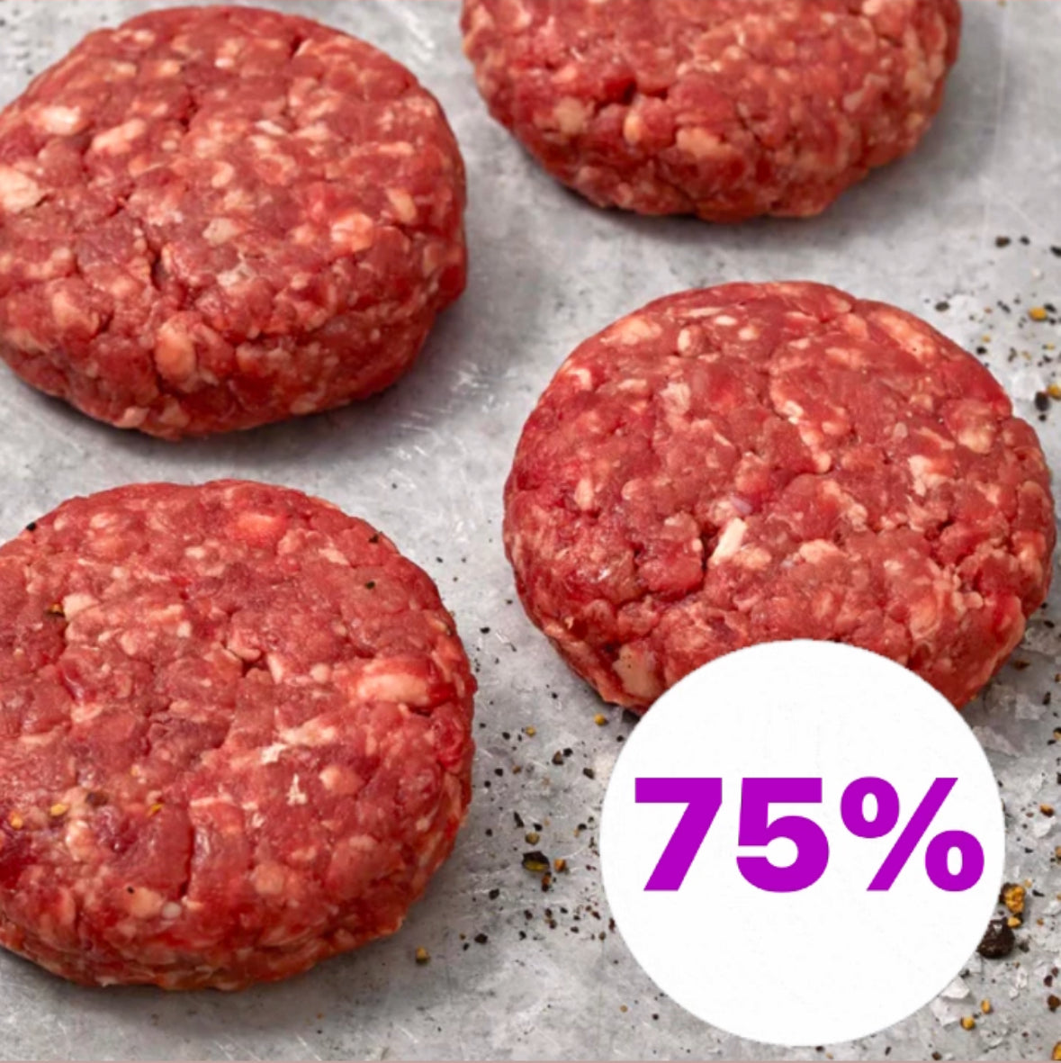 Kuhn Family Meats - Hamburger Patties, 75% Lean | 4 Patties, 1lb.