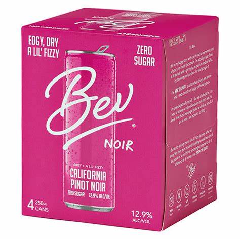 BEV NOIR California Pinot Noir ZERO SUGAR 4 cans