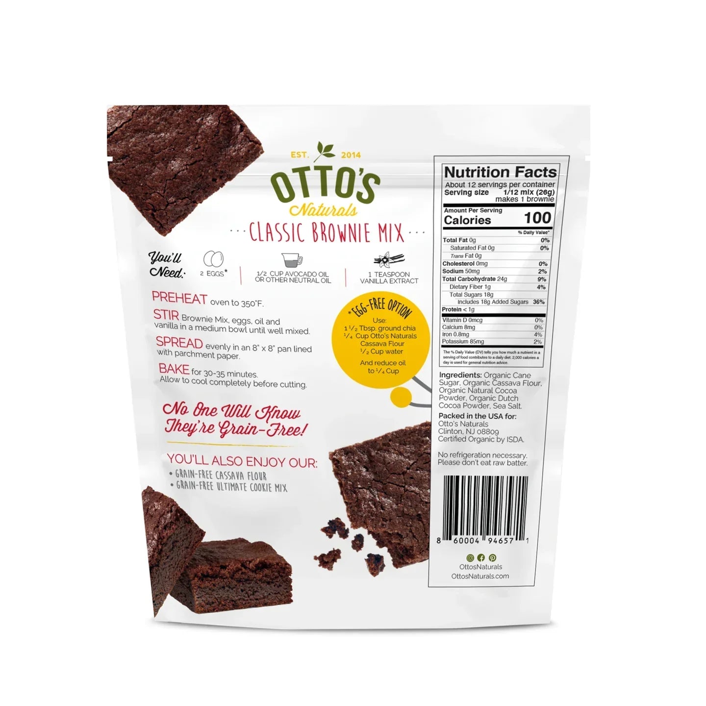 Otto's Naturals Grain-Free Classic Brownie Mix