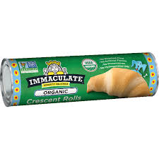 Immaculate Baking Organic Crescent Rolls, Refrigerated Dough, 8 Crescents, 8 oz.