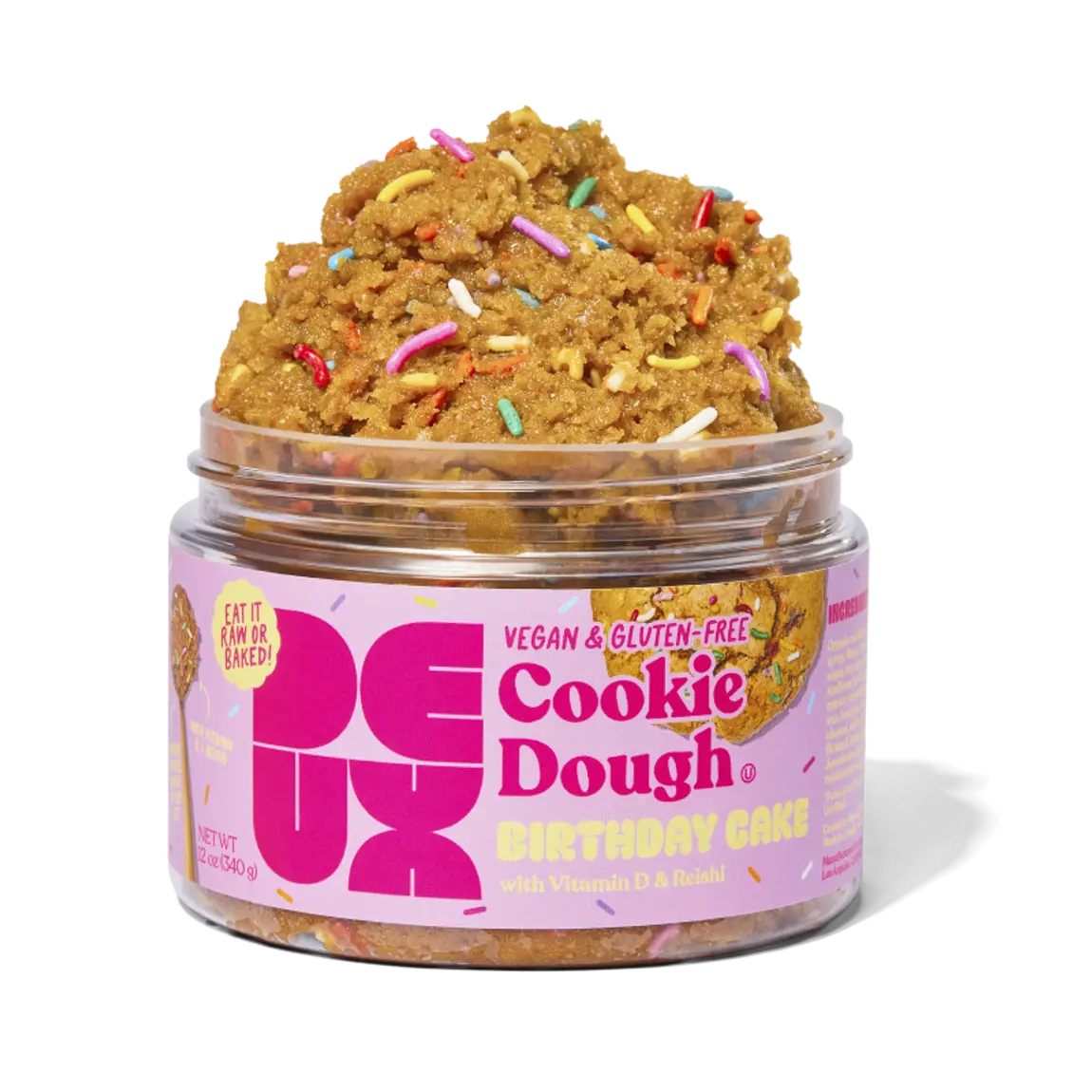 DEUX Vegan and Gluten Free Birthday Cake Cookie Dough 4oz