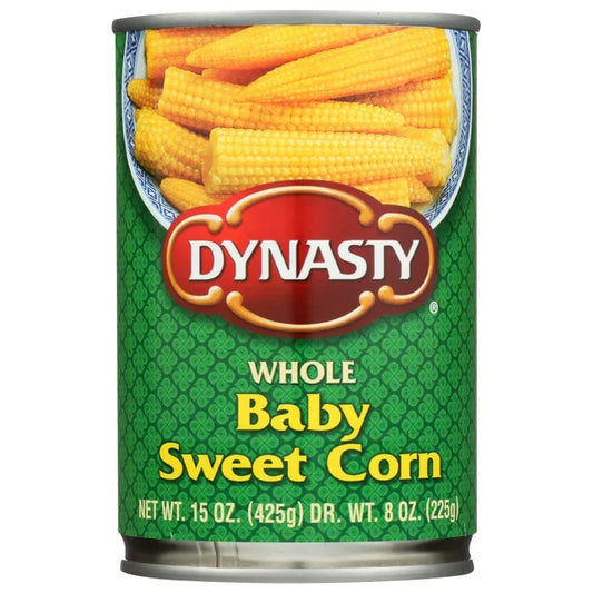 Dynasty Whole Baby Sweet Corn 15 oz