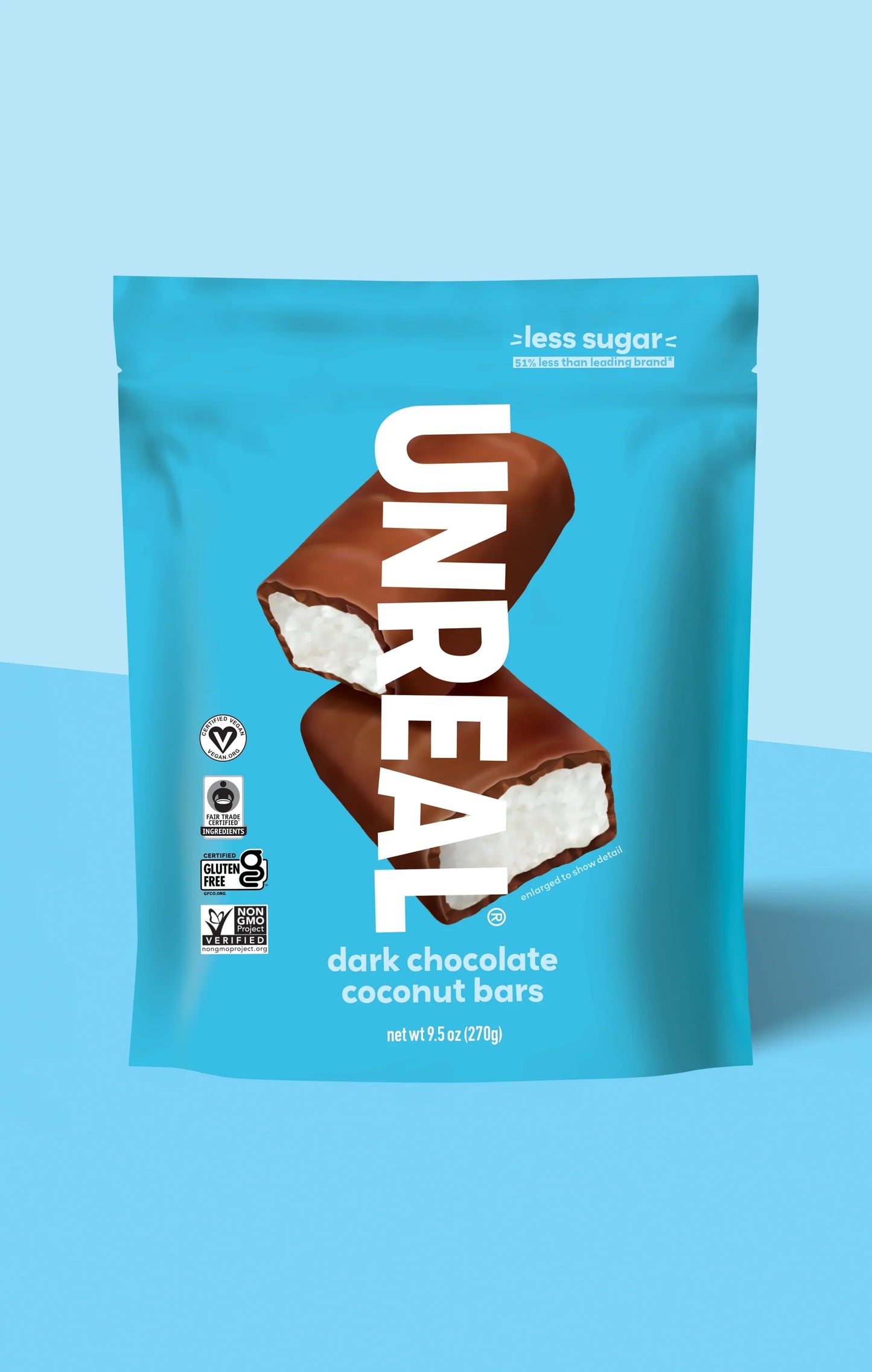 UNREAL dark chocolate coconut bars