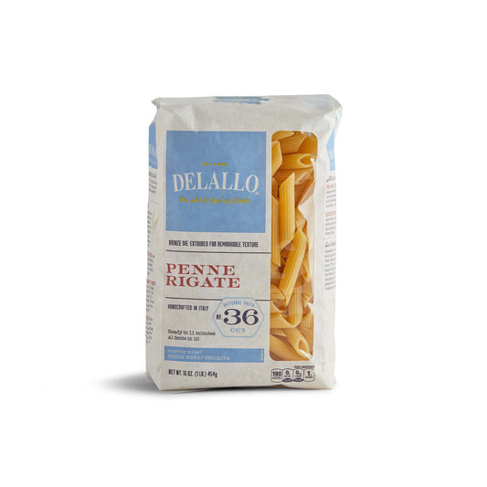 Delallo Penne Rigate Pasta, 16 oz