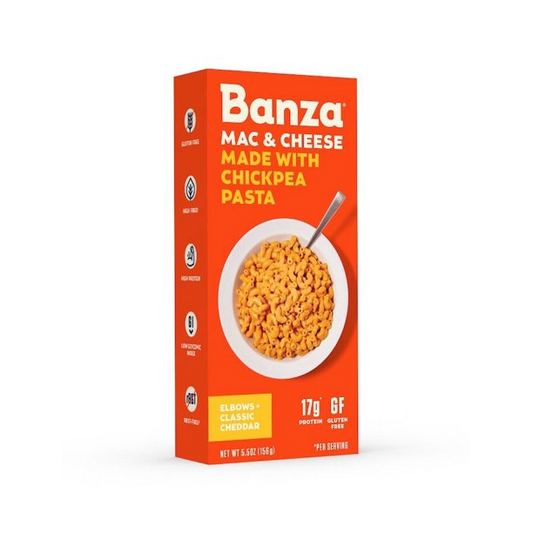 Banza Gluten-Free Elbow Chickpea Mac & Cheddar Cheese Pasta | 5.5oz