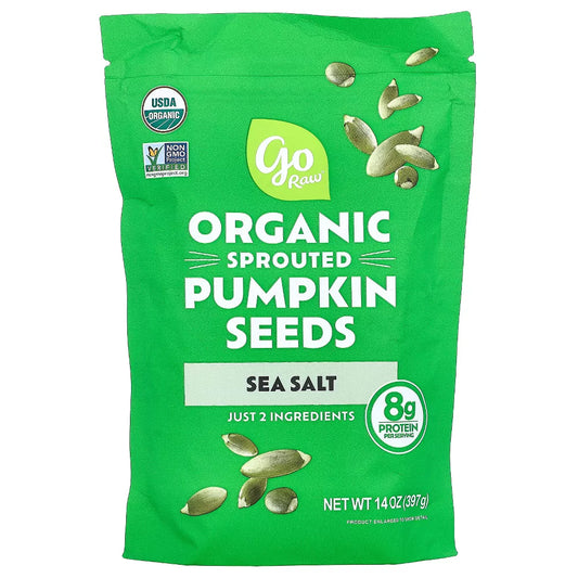 Go Raw Organic Sprouted Pumpkin Seeds, Sea Salt, 14 oz
