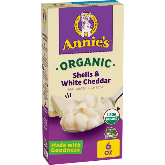 Annie's Organic Macaroni & Cheese Shells & White Cheddar, 6 oz