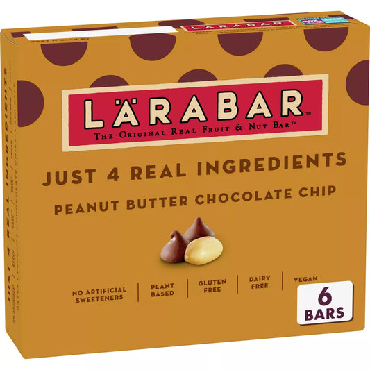 Larabar Bar Peanut Butter Chocolate Chip 6 pc, 9.6 oz