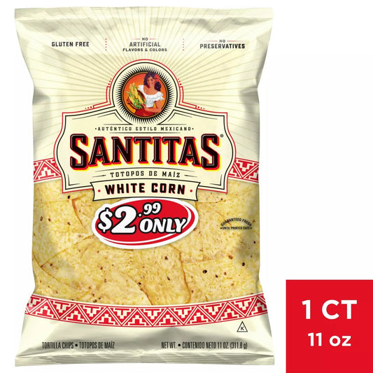 Santitas White Corn Tortilla Chips, 11 oz