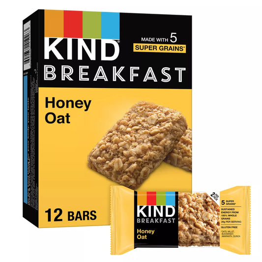 Kind Breakfast Honey Oat Breakfast Bars, 6 Count