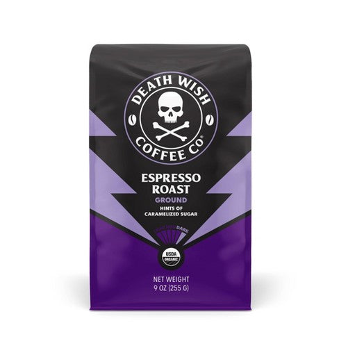 Death Wish Coffee - Espresso Roast, Ground Coffee, 9oz