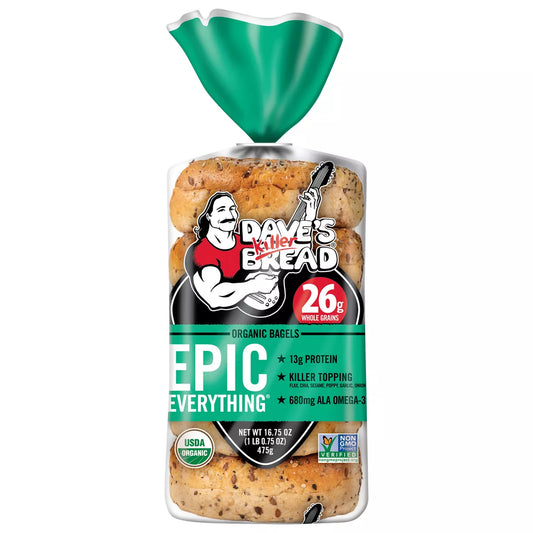Dave's Killer Bread Epic Everything Organic Bagels, 16.75 oz