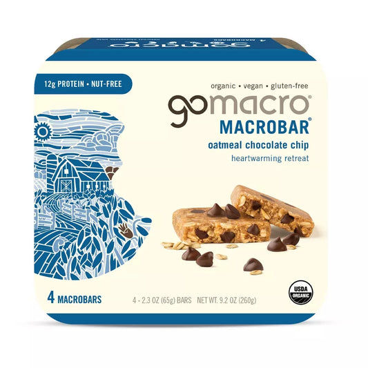 GoMacro Oatmeal Chocolate Chip Macrobar 8 ct