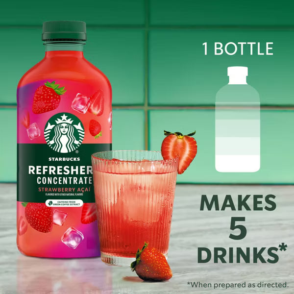 Starbucks Refreshers Strawberry Acai Concentrate, 32 fl oz