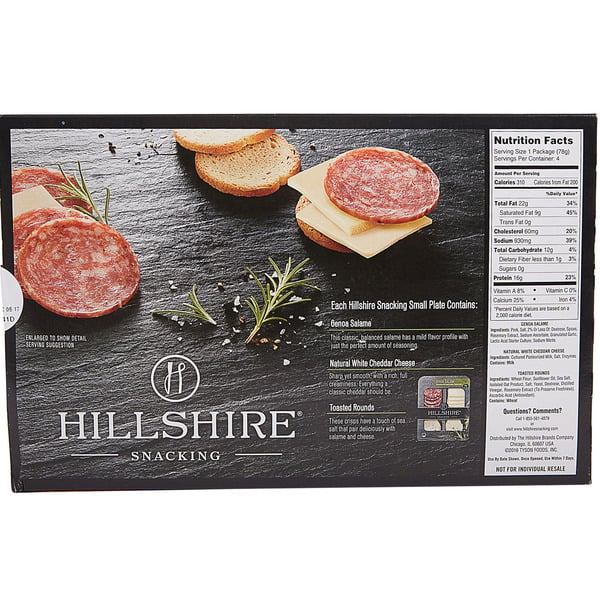 Hillshire Cheese & Salame Small Plates 4 ct, 2.76 oz